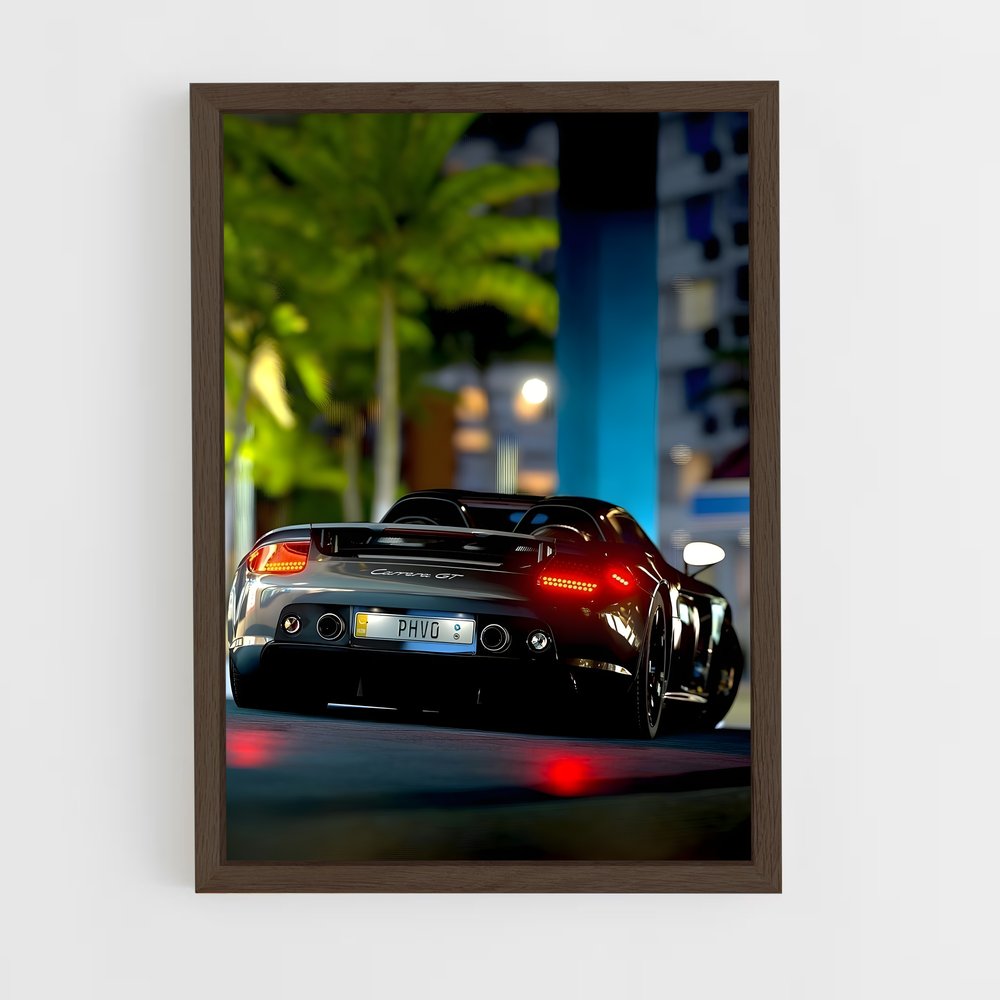 Poster Carrera Noir – affiche Porsche (vue 5)